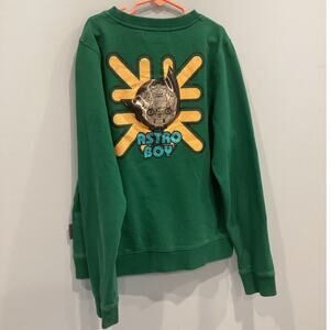 Vintage Astro Boys Sweatshirt Youth 13 14 Years 150 CM Green Y2K Puff Graphic